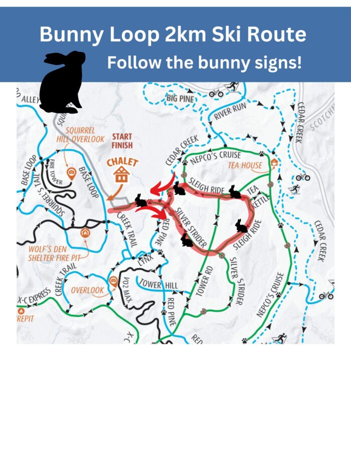 Bunny Loop Ski Route Map