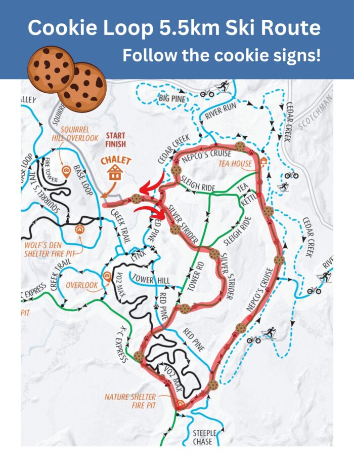 Cookie Loop Ski Route Map